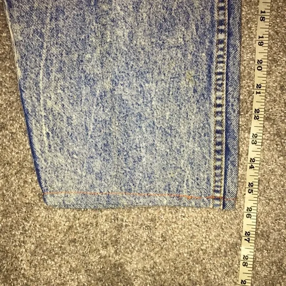 Vintage 80’s Levi’s 350 Orange Tab Acid Wash Jeans / Made in USA / 38x32 - Picture 5 of 10